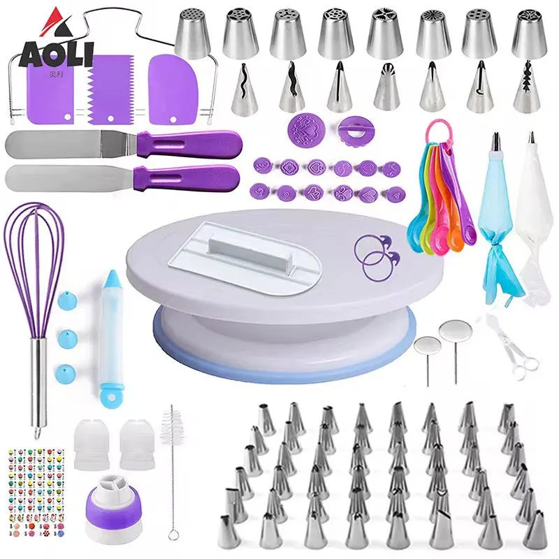 طقم لوازم تزيين الكعكة الدوارة -  Rotating Cake Decorating Supplies Kit
