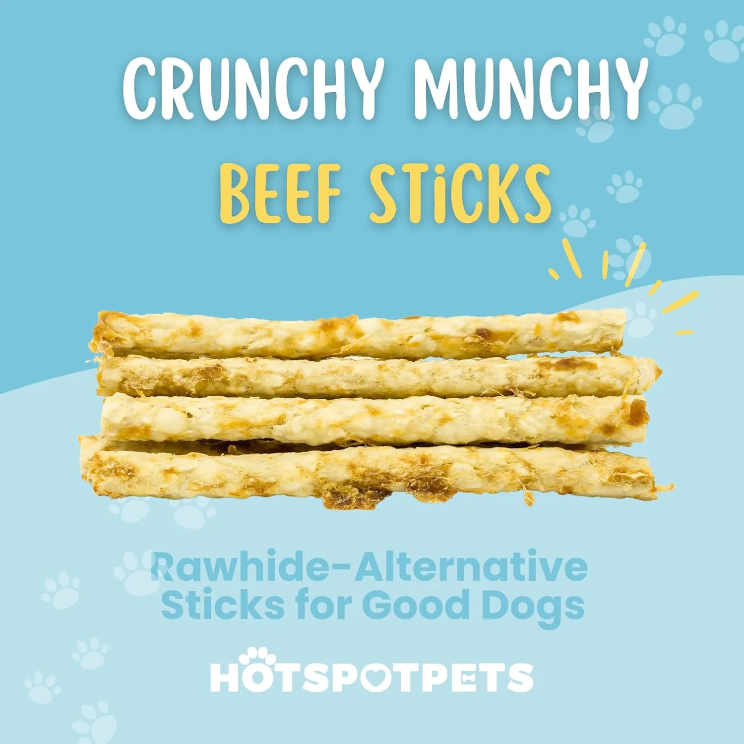 6" Rawhide Alternative Beef or Chicken Flavored Sticks for Small & Medium Dogs