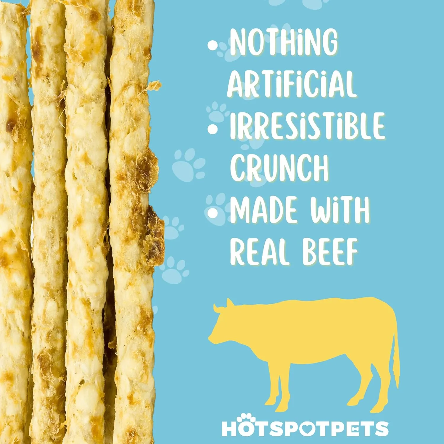 6" Rawhide Alternative Beef or Chicken Flavored Sticks for Small & Medium Dogs