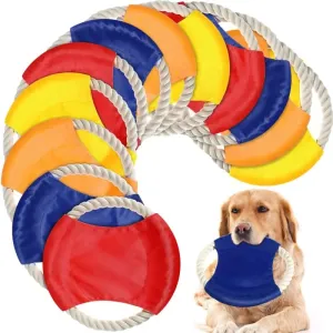 Bite-resistant Durable Cotton Flying Discs Dog Rope Toy for Large Medium Small Pet