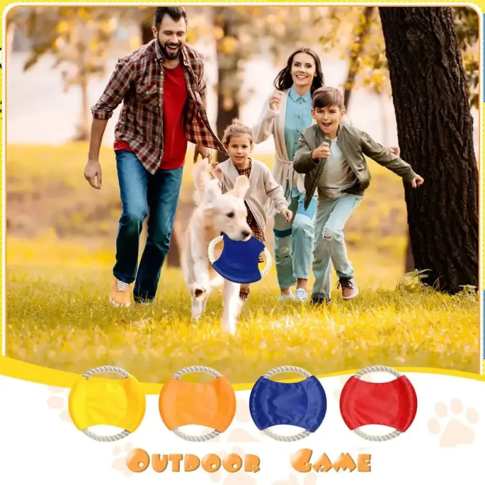 Bite-resistant Durable Cotton Flying Discs Dog Rope Toy for Large Medium Small Pet