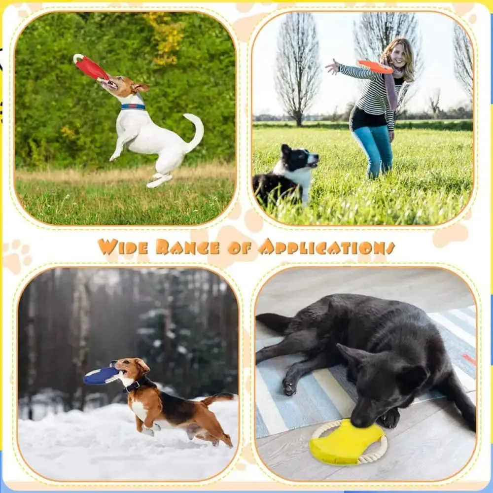 Bite-resistant Durable Cotton Flying Discs Dog Rope Toy for Large Medium Small Pet