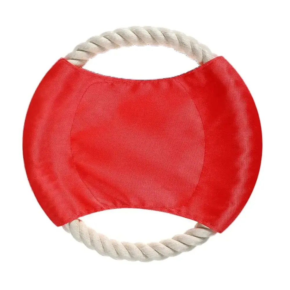 Bite-resistant Durable Cotton Flying Discs Dog Rope Toy for Large Medium Small Pet