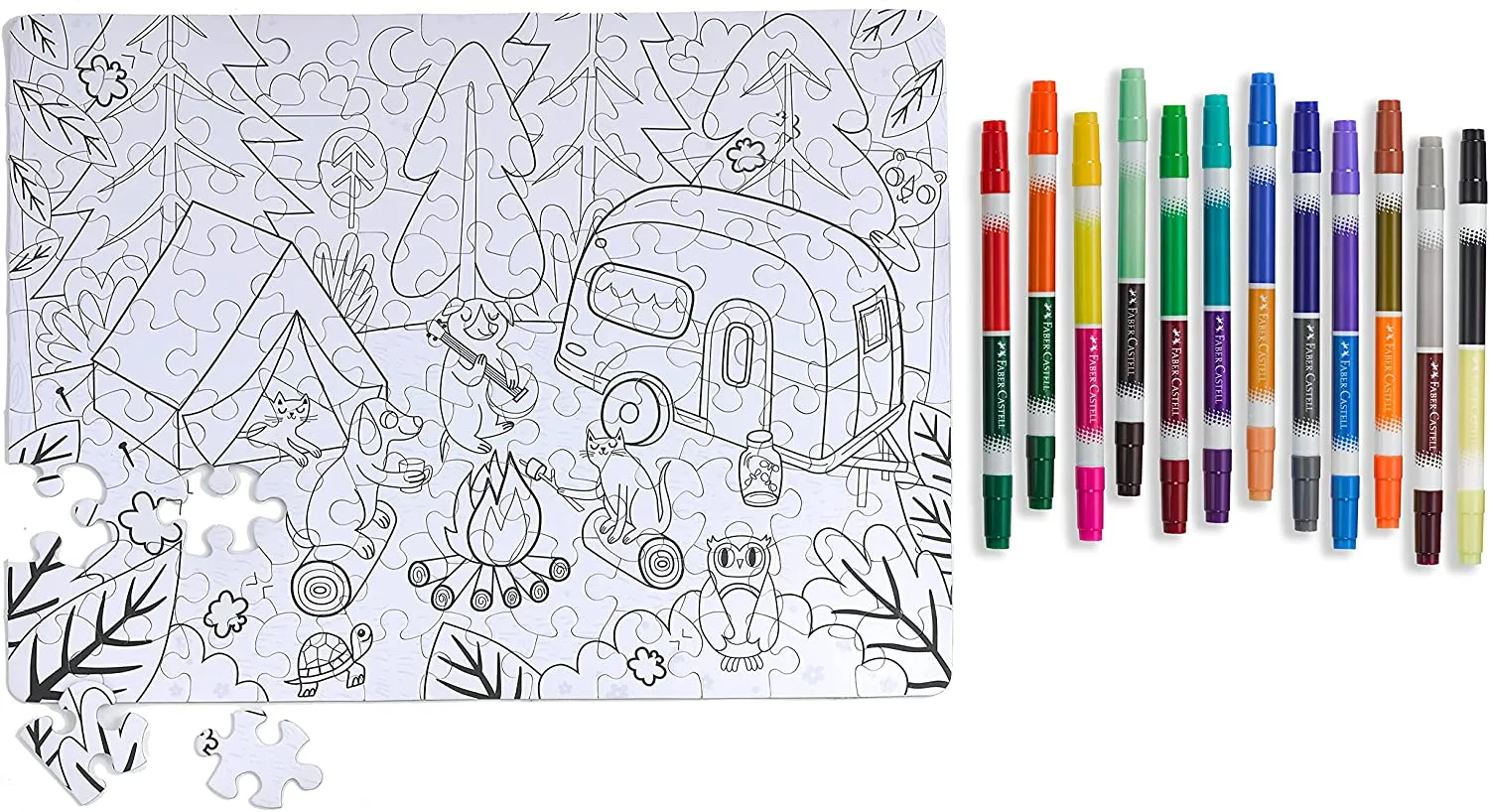 Creativity for Kids 14358 Color By Number Puzzles-Camping