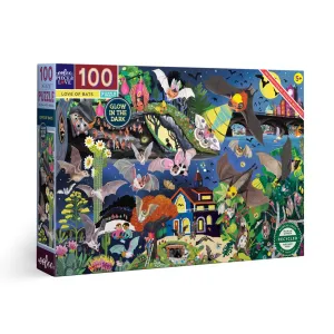 Eeboo Love of Bats 100 Piece Puzzle - Eeboo Puzzles