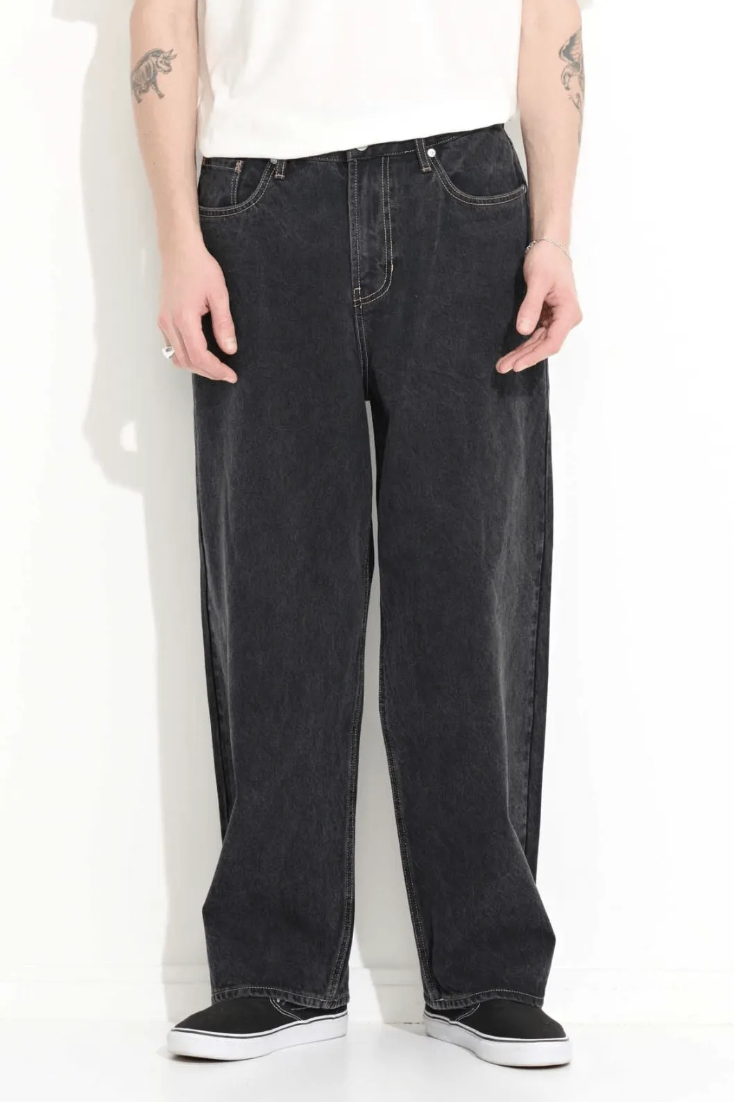 MISFIT BAGGY JEAN - BLACK PEPPER