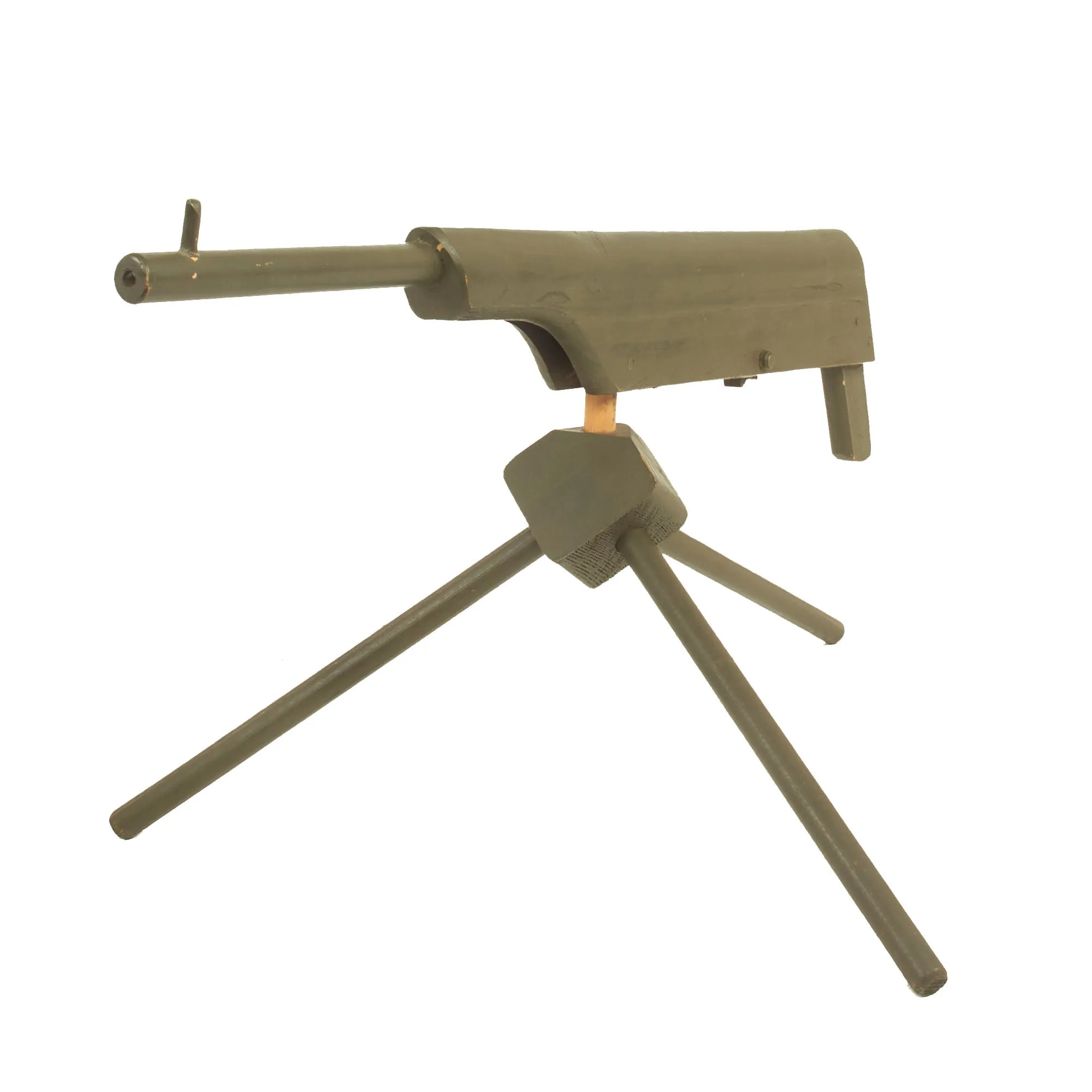 Original U.S. WWII Homefront "Victory" Wooden Toy Machine Gun by X.L. Products Co. with Mount