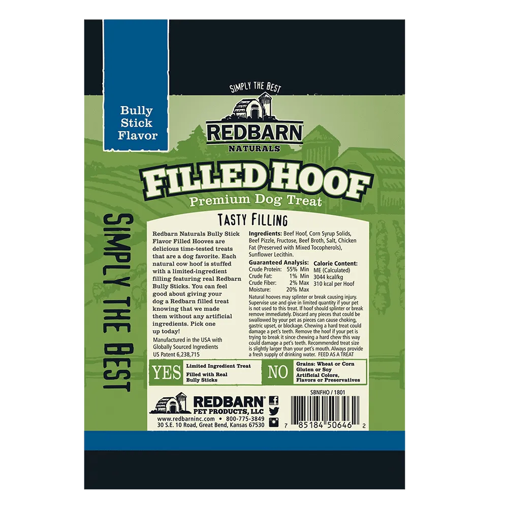 Redbarn Naturals Filled Bully Flavored Hoof