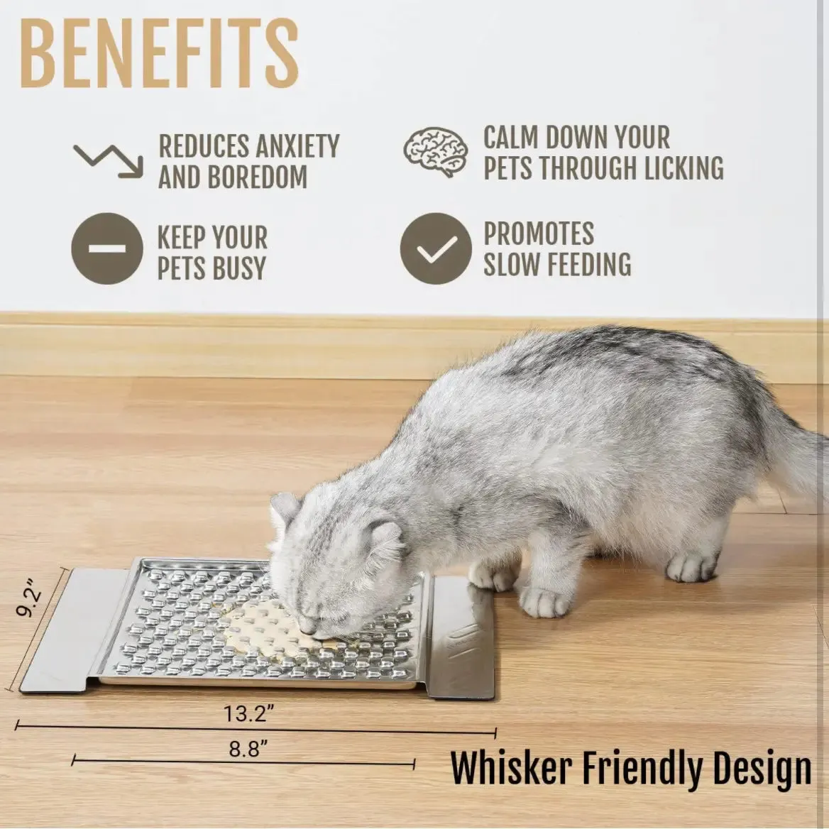 Stainless Steel Lick Mat for Cat & Dog