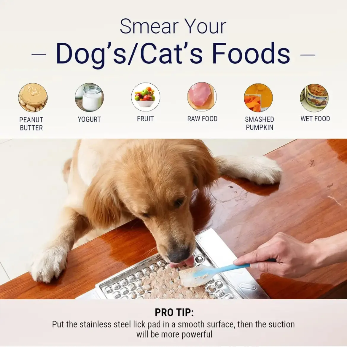 Stainless Steel Lick Mat for Cat & Dog