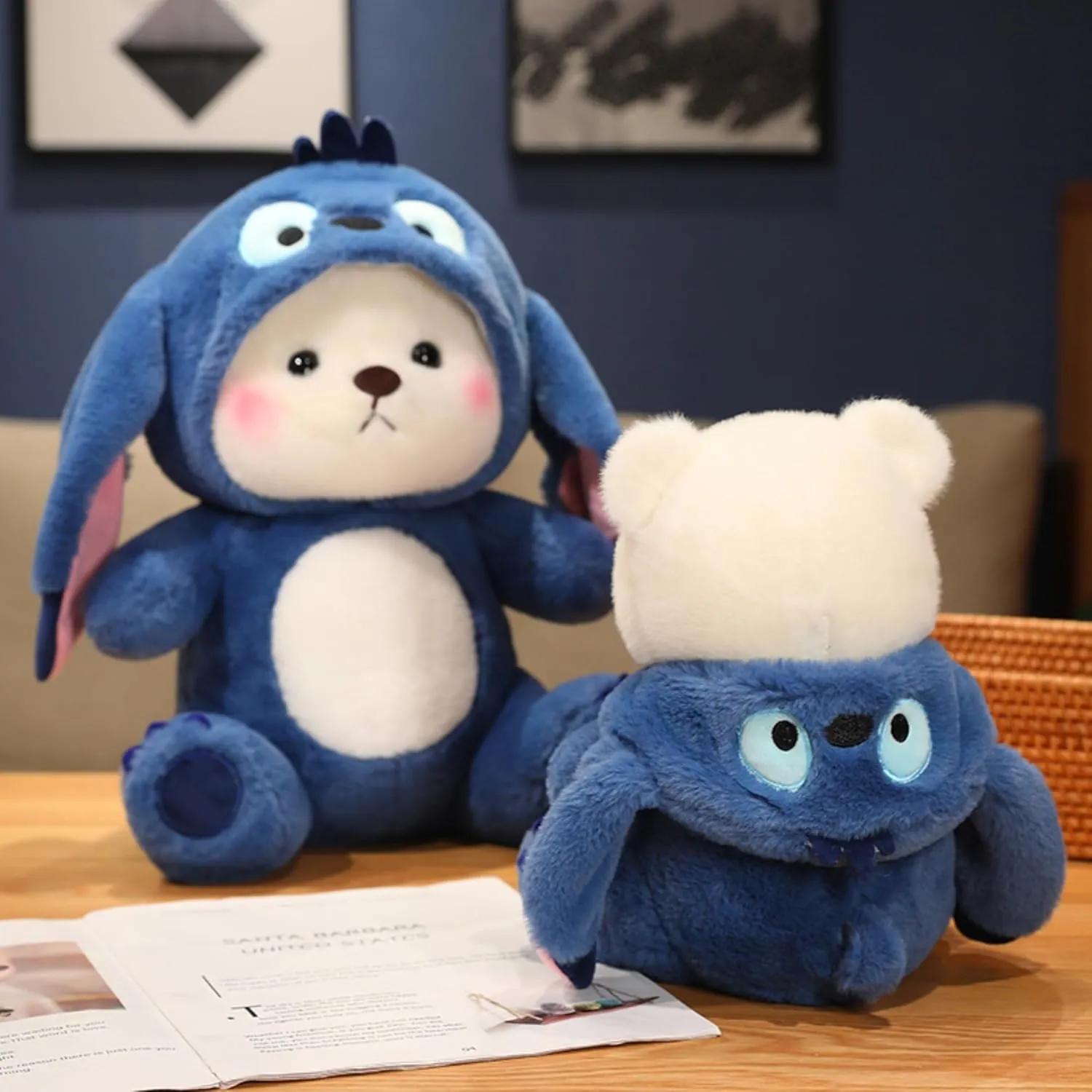 Stitch Hoodie Teddy Bear Plush Toy - 25cm & 45cm
