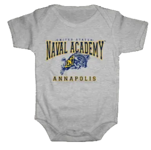 USNA Jumping Goat Onesie (grey)