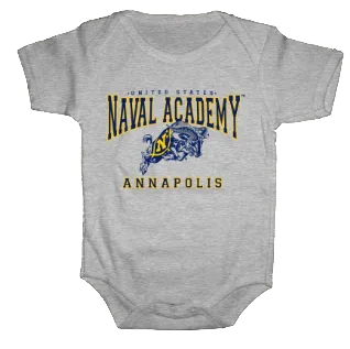 USNA Jumping Goat Onesie (grey)