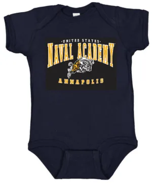 USNA Jumping Goat Onesie (navy)