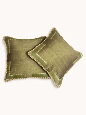 Zareena Handwoven Cushions Green